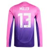 Officiële Voetbalshirt Duitsland Muller 13 Uit EK 2024 Lange Mouw - Heren